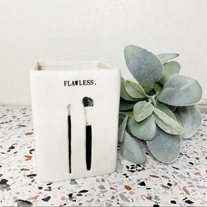 FLAWLESS Makeup Storage Ceramic Brush Collectible Bathroom Home Decor